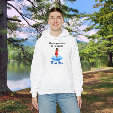 Gildan Adult Unisex Hoodie, Walk on Water Woman